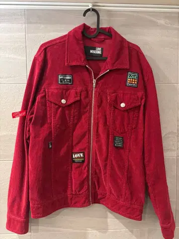 LOVE MOSCHINO 모스키노 벨벳 자켓 레드