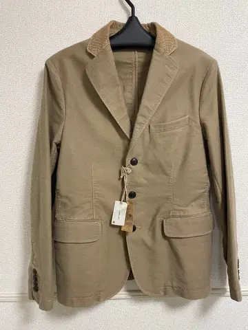 OMOSSIS 코듀로이 카라 부착 자켓 S 베이지