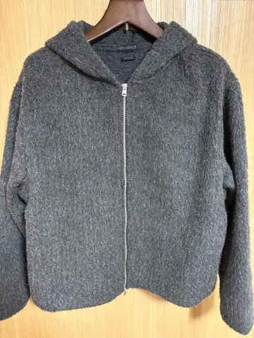 ZARA 인조 모피 셔츠 자켓 그레이 XL