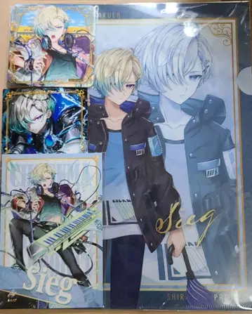 지크 클리어 파일 포스카 브로마이드 코스터 화이트 고양이