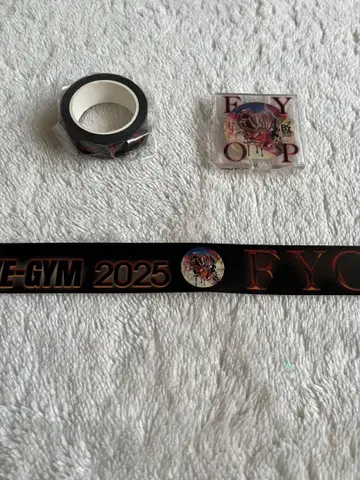 B'z FYOP 가챠 마스킹 테이프 블랙, 로고 아크릴 스탠드