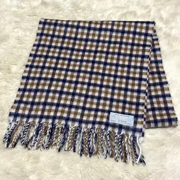 새상품급 아쿠아 스큐텀 클럽 체크 캐시미어 100% 스코틀랜드제