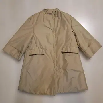 Ballsey 보르지 베이지 노카라 충전솜 코트 34