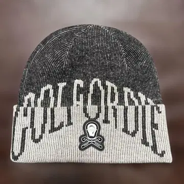 마크앤로나 빅 로고 고블랑 스컬 니트 비니