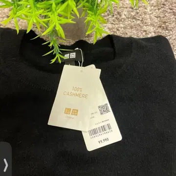 미사용 새상품 2025 남성용 L 블랙 캐시미어 100% 쿨넥