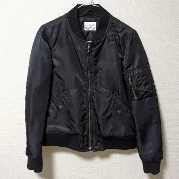 블랙 MA-1 자켓 여성용