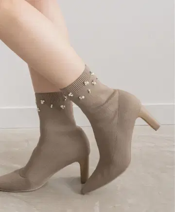 비쥬 디자인 니트 부츠 그레이지 L 사이즈 RANDA 삭스