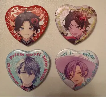 Prism Heart June Bride 랜덤 하트형 캔뱃지