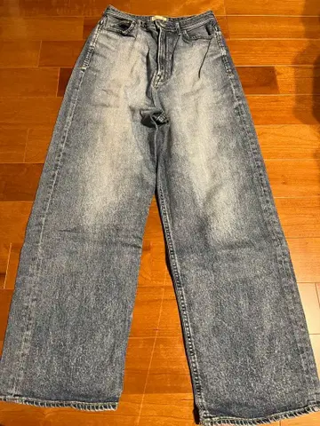 YANUK Joan 와이드 레그 데님 팬츠 블루