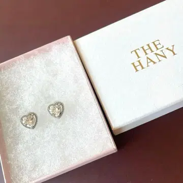 THE HANY 하트형 크리스탈 귀걸이 하트 귀걸이 반짝이는 귀걸이