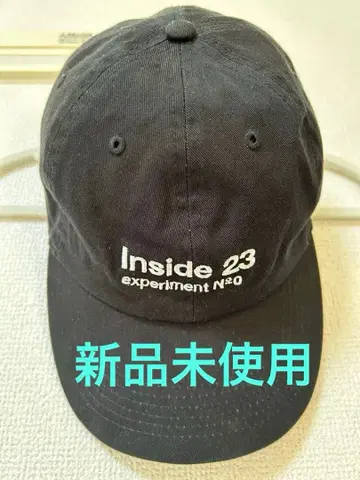 미사용 새상품 inside23 카메나시 카즈야 자수 캡 BK x WH