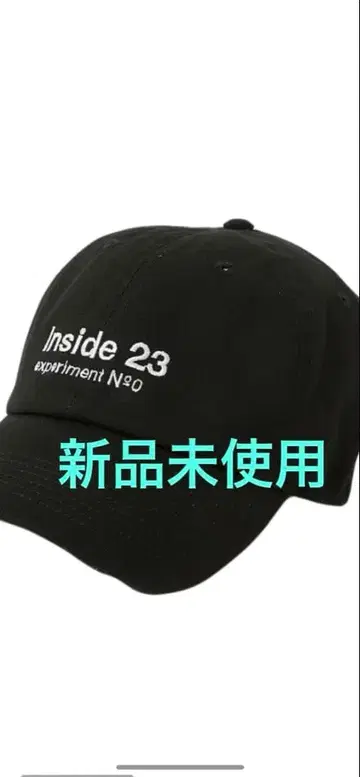 미사용 새상품 inside23 카메나시 카즈야 자수 캡 BK x WH