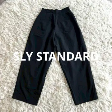 SLY STANDARD 턱 와이드 팬츠 (블랙)