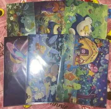 포켓몬 슬립 클리어 파일 전종 세트 포케슬리 6종 2 포케슬리