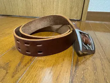 Acoustic 가죽 벨트 브라운