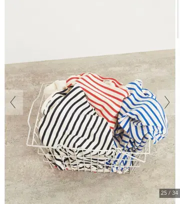 CHILD WOMAN 16/2 공방사 보더 체리 자수 풀오버 레드