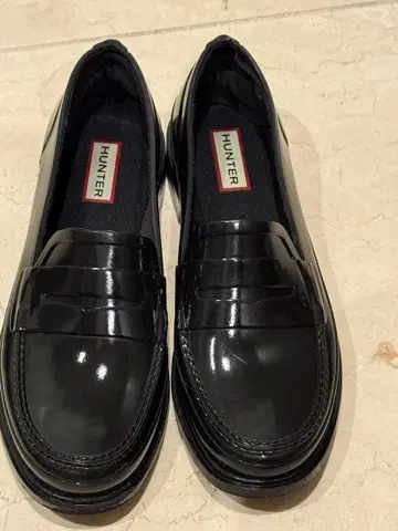 HUNTER 헌터 블랙 로퍼 UK6 24.5cm 정도