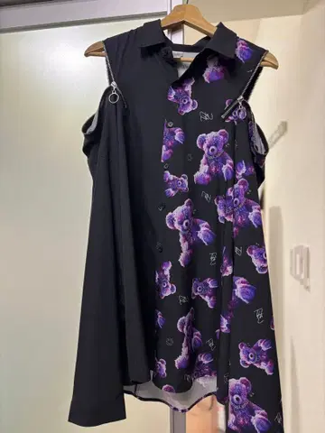 THICC by GORiZ 긴팔 셔츠 블랙 보라색