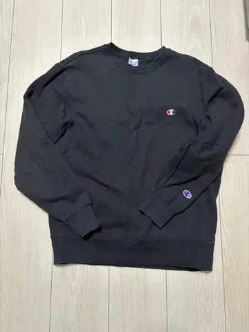 Champion 블랙 맨투맨 M
