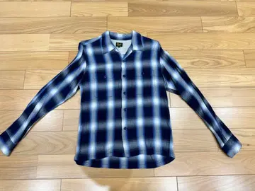 Gold 옴브레 셔츠 네이비 긴팔 S 사이즈