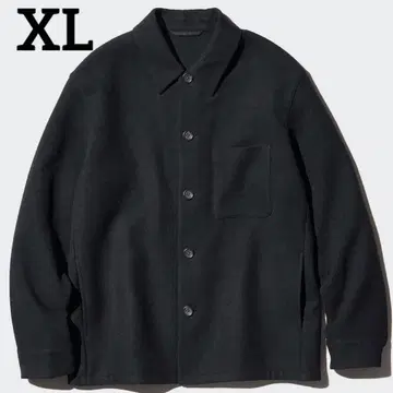 시착만 한 상품 유니클로 더블 페이스 셔츠 자켓 XL 네이비