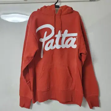 Patta 오렌지 후드 부착 후드티 M
