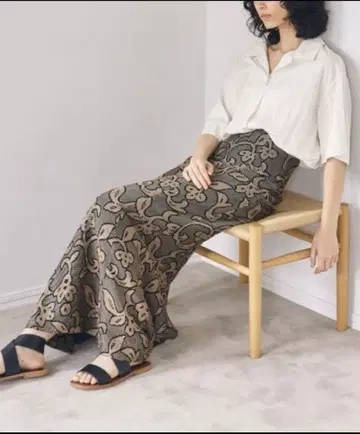 TODAYFUL 자카드 리프 펜슬 스커트 38