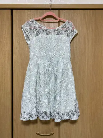 Pinky Girls 라이트 그레이 슬리브리스 원피스 S