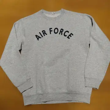 USA제 USAF 미국 공군 트레이닝 맨투맨 그레이 계열 레어 사이즈