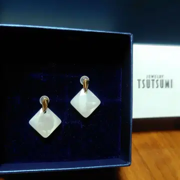 [ 미사용 ] 쥬얼리 츠츠미 K10YG 쉘 귀걸이