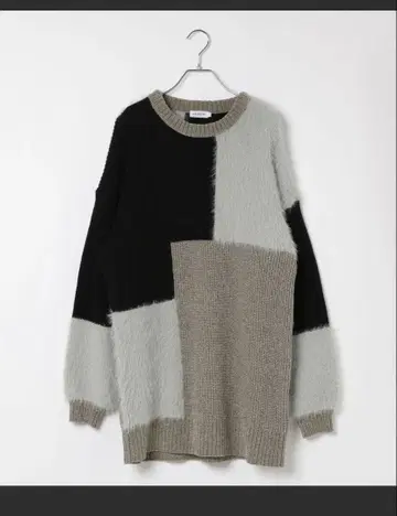 패치워크 니트 튜닉