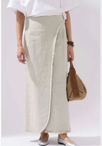 IENA 헤비 코튼 린넨 스커트 34 사이즈