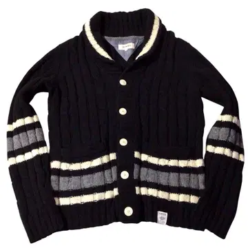타미힐피거 케이블 니트 가디건 블랙 M