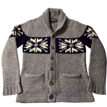 노르딕 카우친 니트 가디건 그레이 40