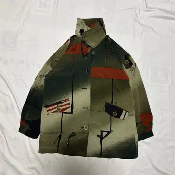 남성용 밀리터리 아트 계열 자켓/아우터 프리 사이즈 카키색