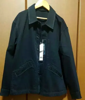 UNIQLO U 오버 사이즈 컬러 데님 자켓 블랙 S
