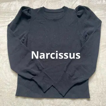 Narcissus 리브 니트탑 ( 블랙 )