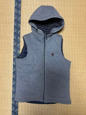 Mitsumine 후드 부착 그레이 베스트