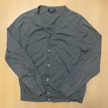 A.P.C. 그레이 V넥 가디건 S