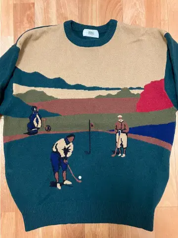 Munsingwear Grand-Slam 골프 패턴 니트 L 빈티지
