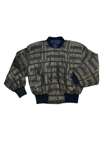 자켓 블루종 어깨 패드 포함 광택 브라운 구제 빈티지 K0424