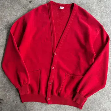 USA제 90s JERZEES SWEAT CARDIGAN 레드
