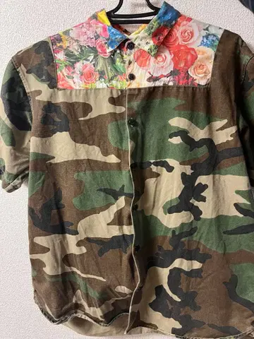 phenomenon 카모플라쥬 꽃무늬 반팔 셔츠