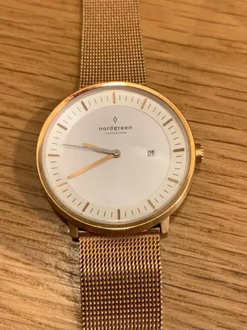[ 컨디션 최상 ] nordgreen 골드 메쉬 시계
