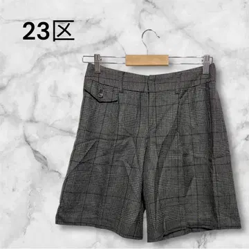 23KU 숏팬츠 스트레이트 실루엣 후크 지퍼 S