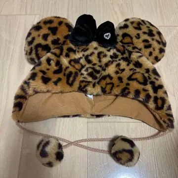 디즈니 미니 레오파드 무늬 팬캡 레오파드 무늬 미니
