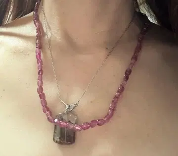 핑크 플로라이트 목걸이로도, 3연 브레이슬릿으로도!