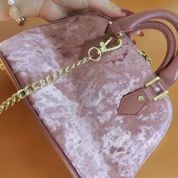 [ ROREBUD 로즈버드 ] 핑크 벨로아 숄더백 작은 흠집 있음