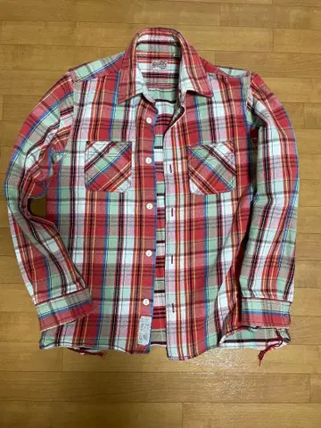 HOUSTON 플란넬 셔츠 체크 무늬 L 사이즈