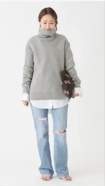 인기! 컨디션 최상! Deuxieme JADE 터틀넥 풀오버